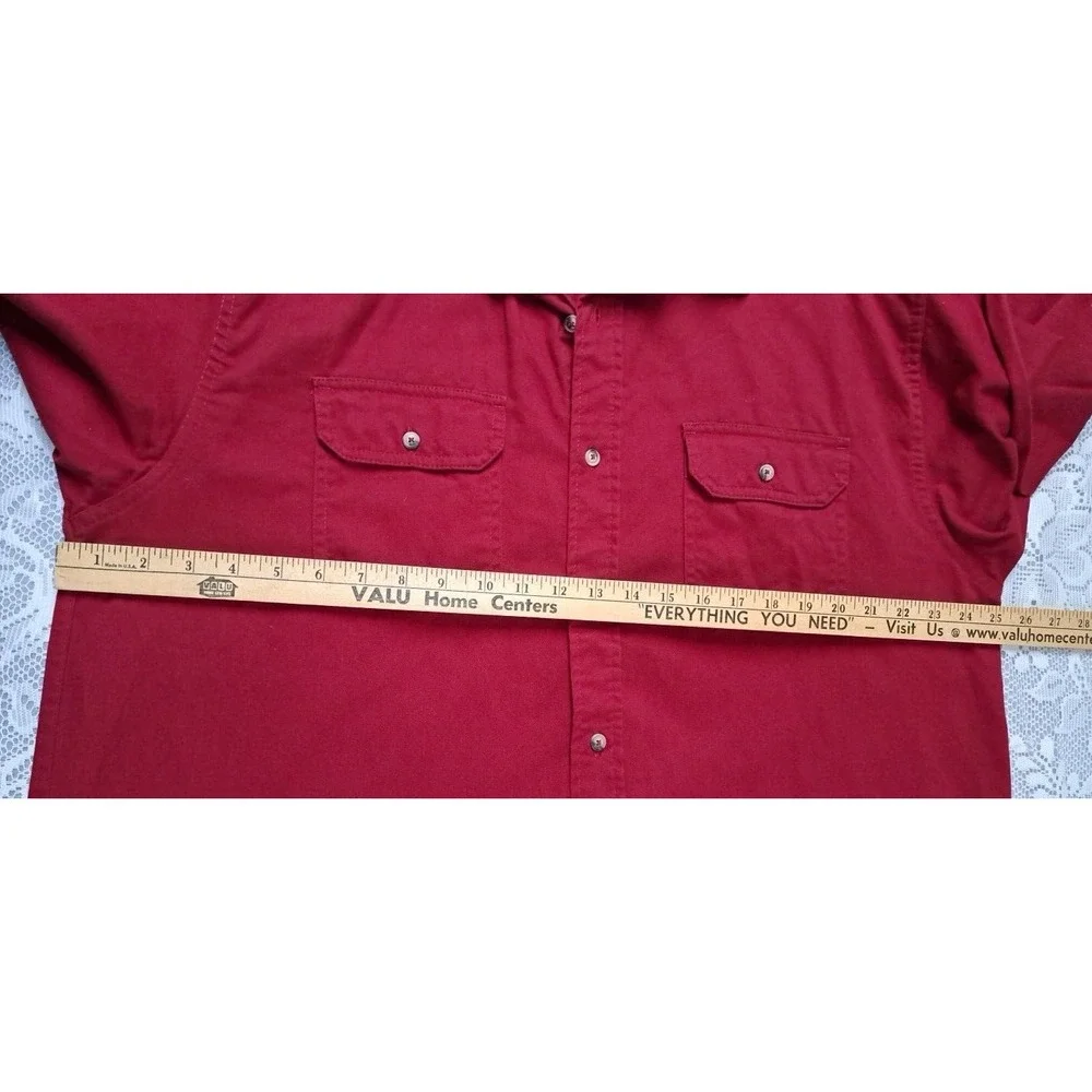 Men's Wrangler Hero Brushed Cotton Button‎ Up Long Sleeve Men's Shirt Size Large